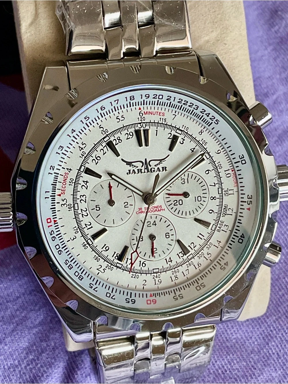 NIB AUTOMATIC Multifunction Jaragar Pilot’s Watch w Tool